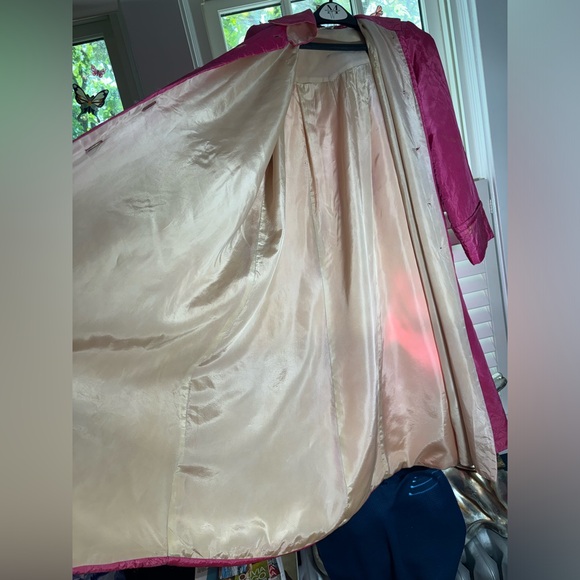 Vintage A Marfay Original Fuchsia Quilted Jacket Floral patch appliqué - Picture 11 of 15